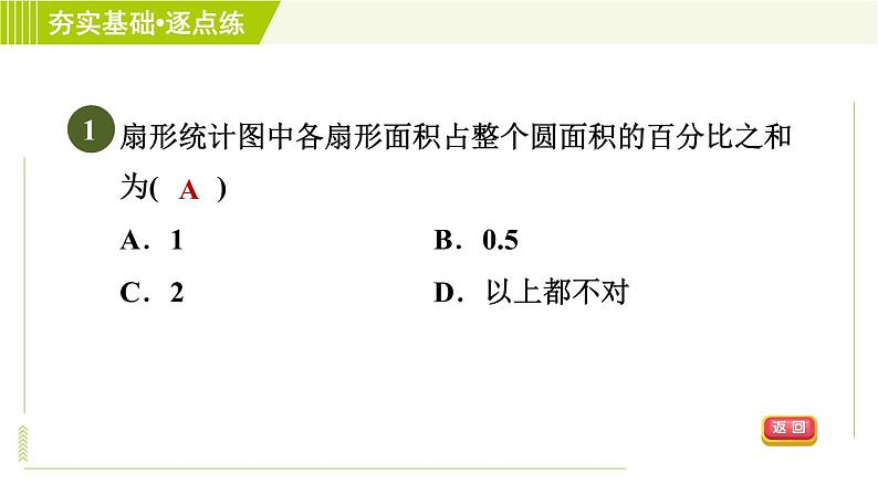 鲁教五四版六年级下册数学 第8章 8.3.1  扇形统计图的制作 习题课件第3页