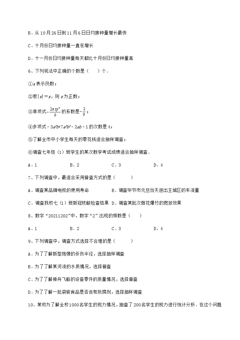 2022年冀教版八年级数学下册第十八章数据的收集与整理章节练习练习题（精选含解析）第3页