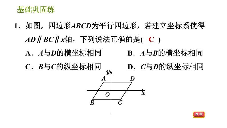 湘教版八年级下册数学 第3章 3.2 简单图形的坐标表示 习题课件第4页