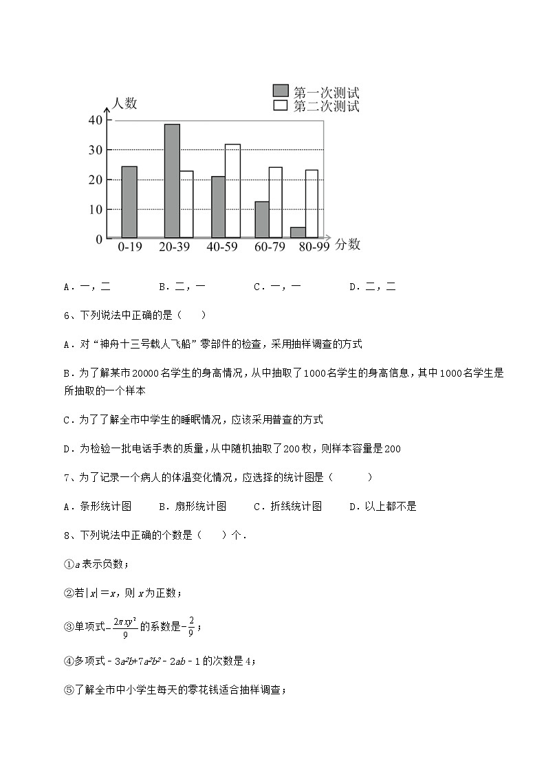 2022年精品解析冀教版八年级数学下册第十八章数据的收集与整理同步测试试卷（精选）第3页