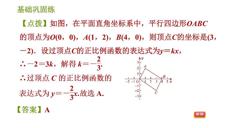 湘教版八年级下册数学 第4章 4.4 用待定系数法确定一次函数表达式 习题课件第7页