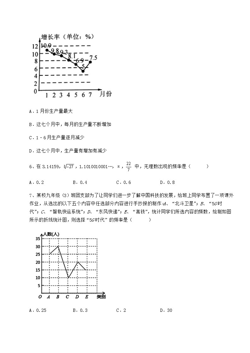 2022年最新精品解析冀教版八年级数学下册第十八章数据的收集与整理难点解析试题（含详细解析）第3页