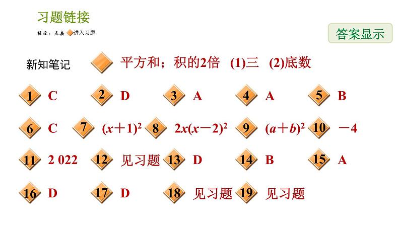 湘教版七年级下册数学 第3章 3.3.2 用完全平方公式因式分解 习题课件第2页