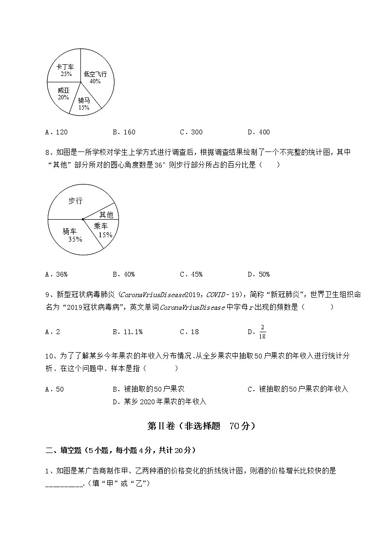 精品试卷冀教版八年级数学下册第十八章数据的收集与整理专项训练练习题（无超纲）03