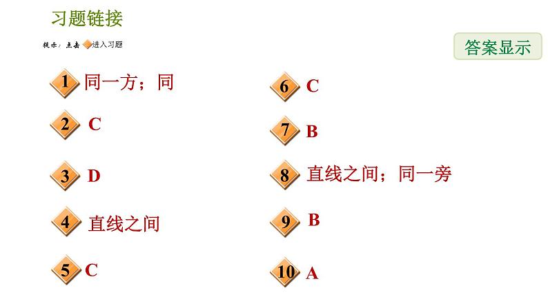 人教版七年级下册数学 第5章 5.1.4  同位角、内错角、同旁内角 习题课件第2页