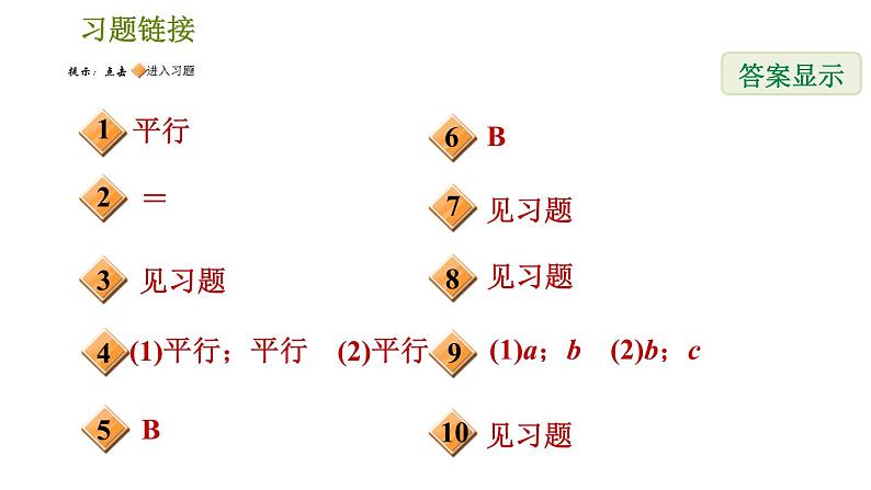 人教版七年级下册数学 第5章 5.2.2  用同位角、第三直线判定两直线平行 习题课件第2页