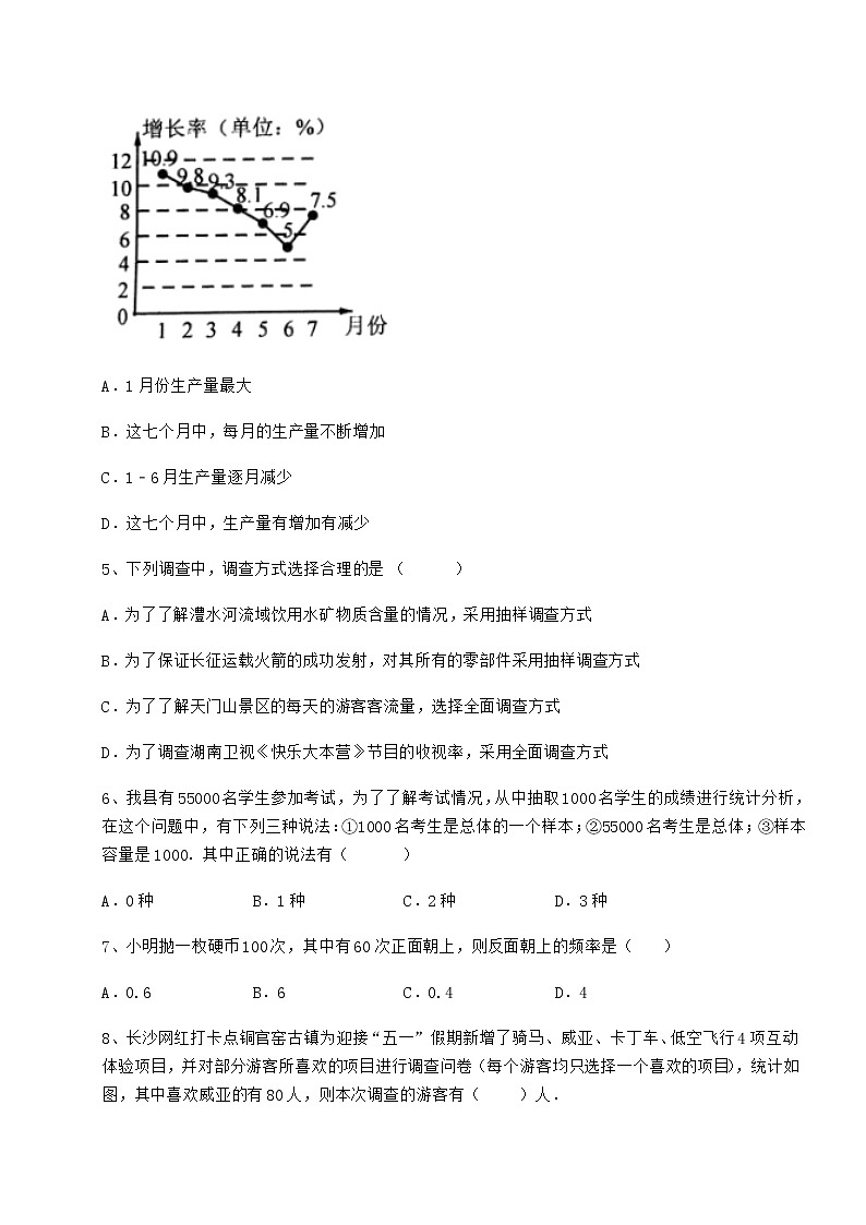 2022年必考点解析冀教版八年级数学下册第十八章数据的收集与整理专项攻克试题（含详细解析）第2页