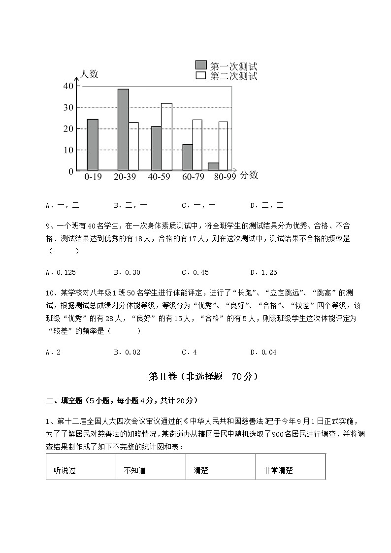2021-2022学年度强化训练冀教版八年级数学下册第十八章数据的收集与整理课时练习试题（含详细解析）第3页