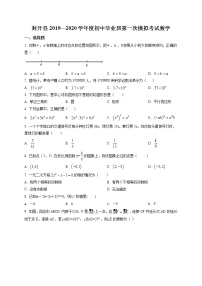 精品解析：2020年广东省肇庆市封开县九年级上学期一模数学试题(解析版+原卷版)