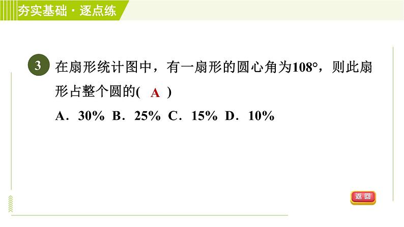 浙教版七年级下册数学 第6章 6.3扇形统计图 习题课件第5页