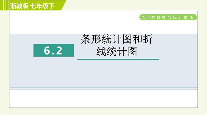 浙教版七年级下册数学 第6章 6.2条形统计图和折线统计图 习题课件第1页