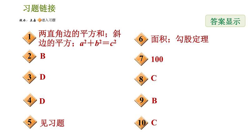 人教版八年级下册数学 第17章 17.1.1  勾股定理 习题课件第1页