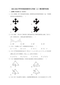 2021-2022学年河南省洛阳市九年级（上）期末数学试卷（学生版+解析版）