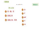 沪科版七年级下册数学 第10章 10.2.2  同位角、内错角、同旁内角 习题课件