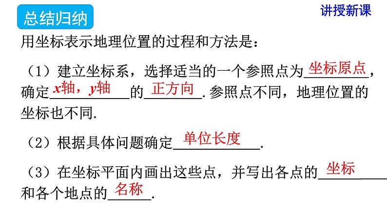 人教版七年级数学下册 7.2.1 用坐标表示地理位置 课件第8页