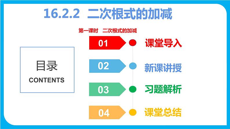 16.2.2 第1课时 二次根式的加减（课件）-2021-2022学年八年级数学沪科版下册第1页