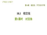 沪科版七年级下册数学 第10章 10.1.1  对顶角 习题课件