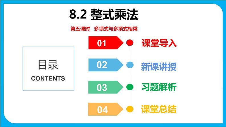 8.2 整式乘法 第五课时  多项式与多项式相乘（课件）-2021-2022学年七年级数学沪科版下册第1页