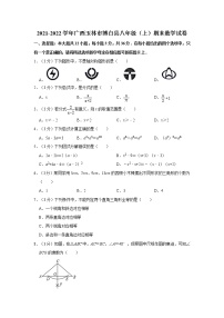 2021-2022学年广西玉林市博白县八年级（上）期末数学试卷   解析版