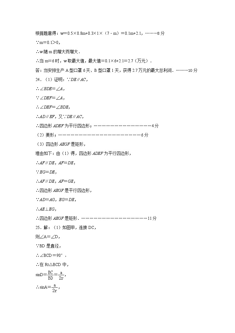 2020-2021数学二模答案第3页