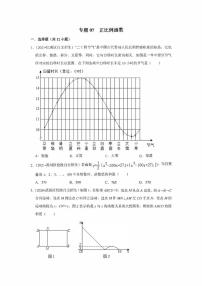 初中数学自主招生训练 专题07 正比例函数（含解析）