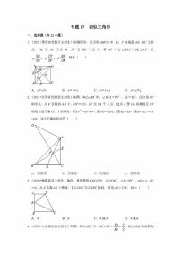 初中数学自主招生训练 专题17 相似三角形（含解析）