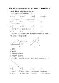 2021-2022学年湖南省怀化市洪江市九年级（上）期末数学试卷   word，解析版