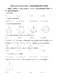 精品解析：2020年广西岑溪市九年级二模数学试题(解析版+原卷版)