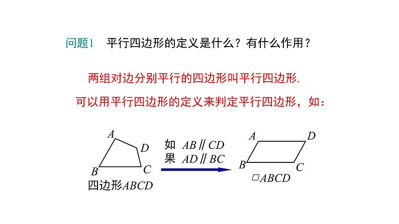 人教版八年级数学下册课件----18.1.2 平行四边形的判定第3页