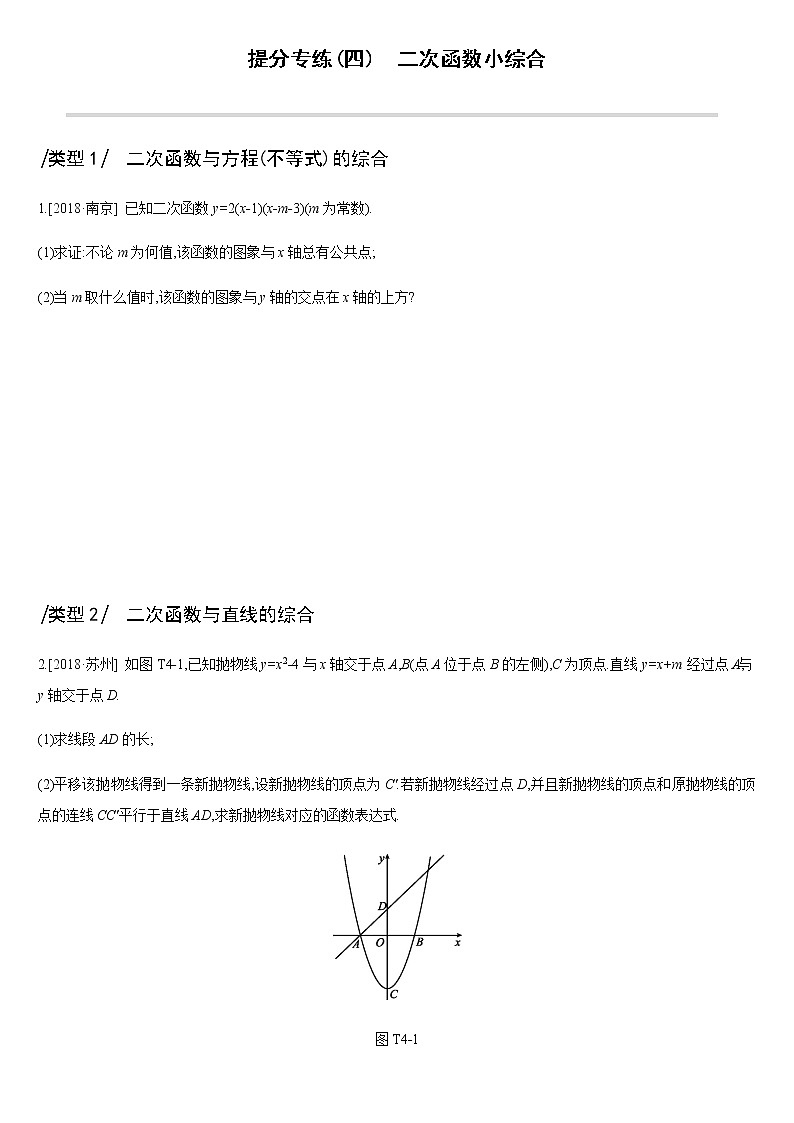 提分专练04　二次函数小综合01