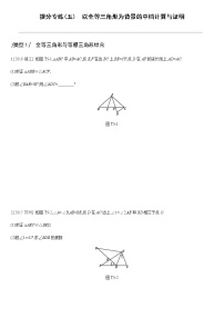 提分专练05　以全等三角形为背景的中档计算与证明