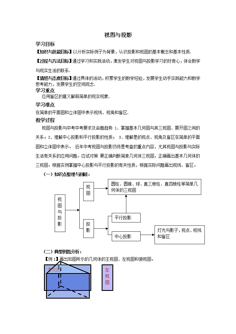 中考数学第一轮复习课件和课后作业（无答案）：14视图与投影01
