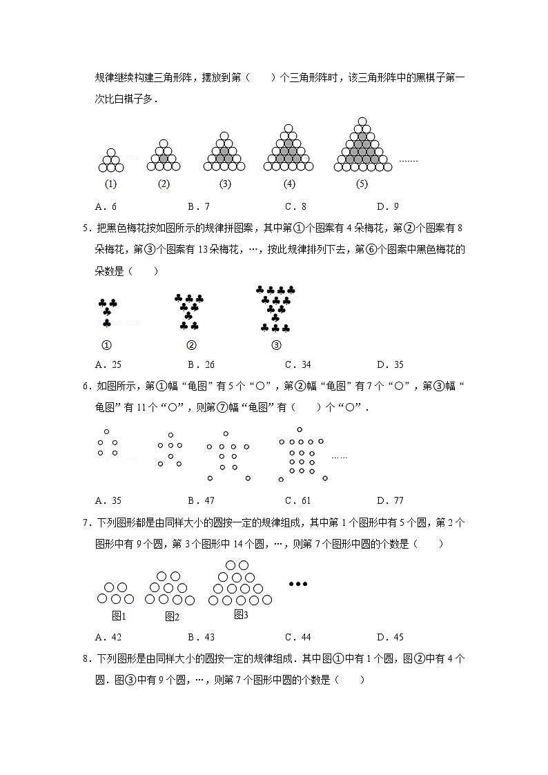 专题20 图形规律（原卷版）第2页