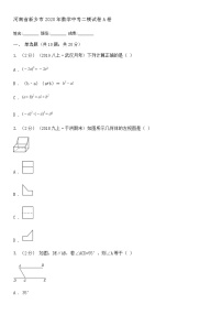 2020河南省新乡市初三二模数学试卷及答案