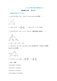 初中人教版第二十七章 相似27.2 相似三角形27.2.1 相似三角形的判定第3课时习题