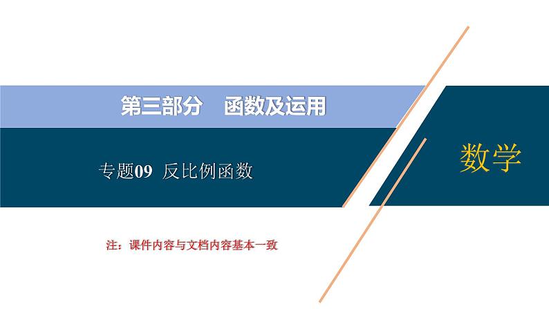 专题09  反比例函数【考点精讲】-【中考高分导航】备战2022年中考数学考点总复习（全国通用）课件PPT01