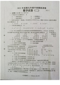 河南省南阳市镇平县2021年九年级中招模拟测试数学试卷（二）及答案