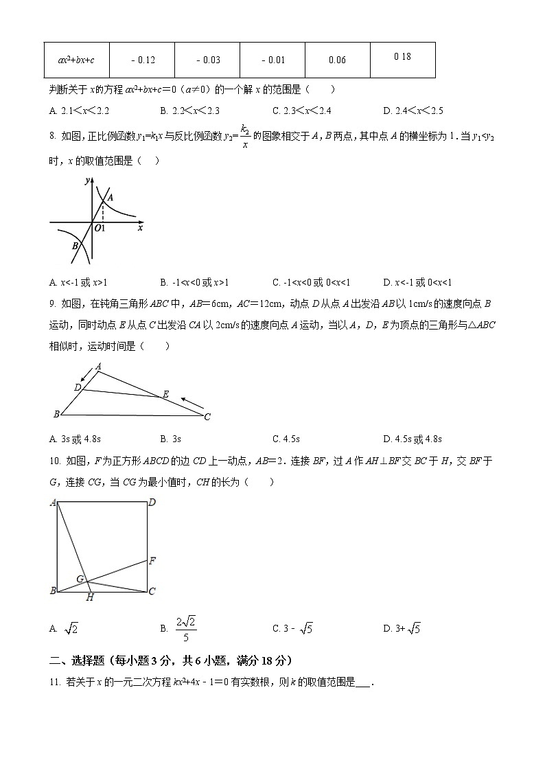 广东省广州市越秀区铁一中学2021-2022学年九年级上学期期末数学试题02