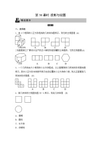 中考数学一轮全程复习课时练第38课时《投影与视图》(教师版)