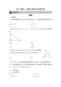 中考数学一轮全程复习课时练第24课时《直角三角形和勾股定理》(学生版)