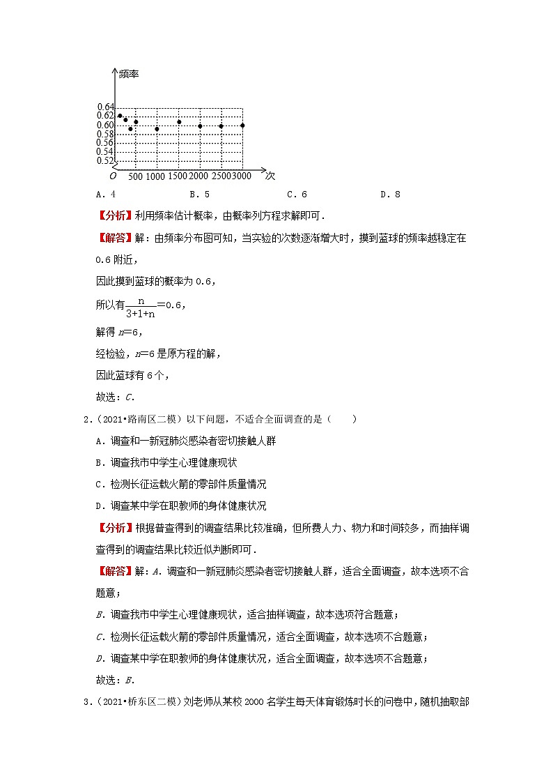 考点23 统计（解析版）-2022年数学中考一轮复习考点透析（冀教版）第3页
