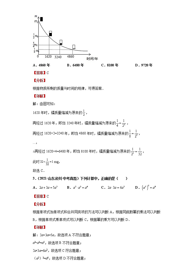 考点03整式（解析版）-2022年数学中考一轮复习考点透析（青岛版） 试卷03