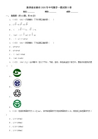 陕西省安康市2020年中考数学一模试卷D卷及答案