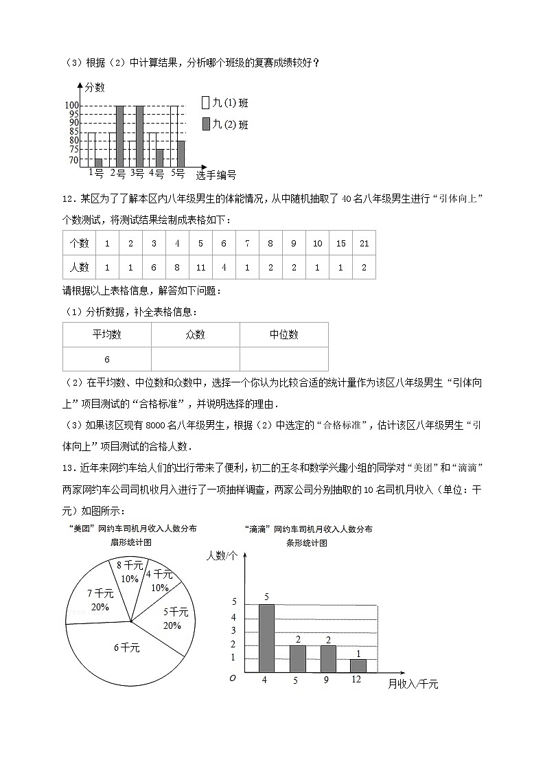 20.3 课题学习体质健康测试中的数据分析 （课件+教案+学案+练习）03