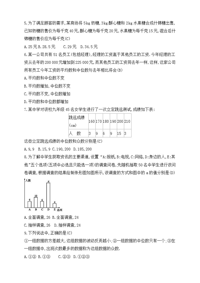 (通用版)中考数学一轮总复习专题检测25《统计》(教师版)第2页