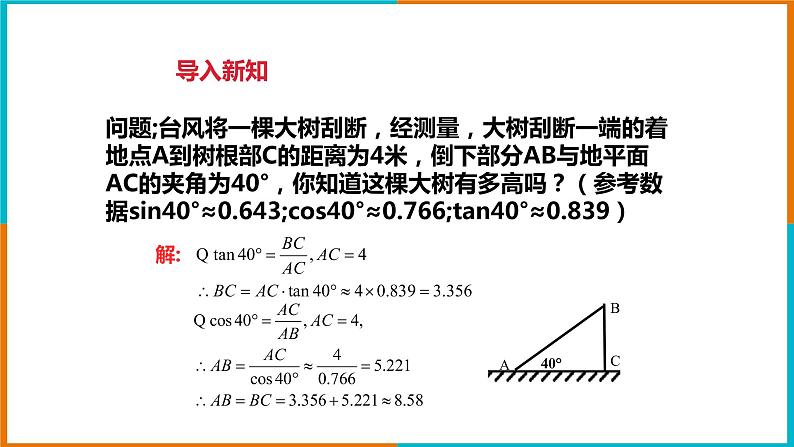 1.3解直角三角形（1）课件第5页