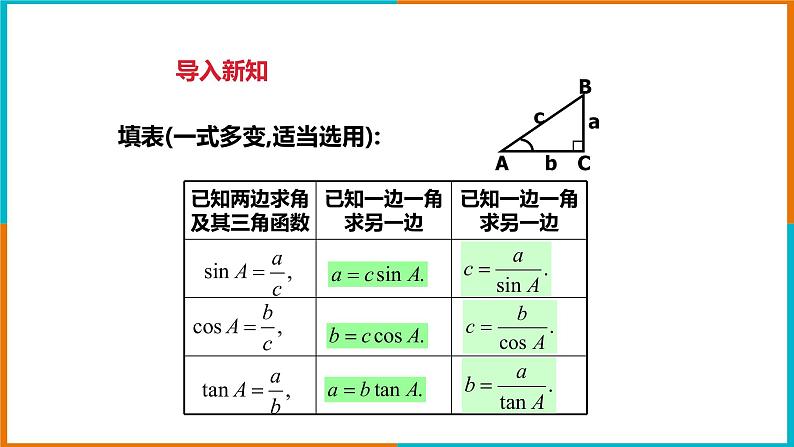 1.3 解直角三角形（2）课件PPT04