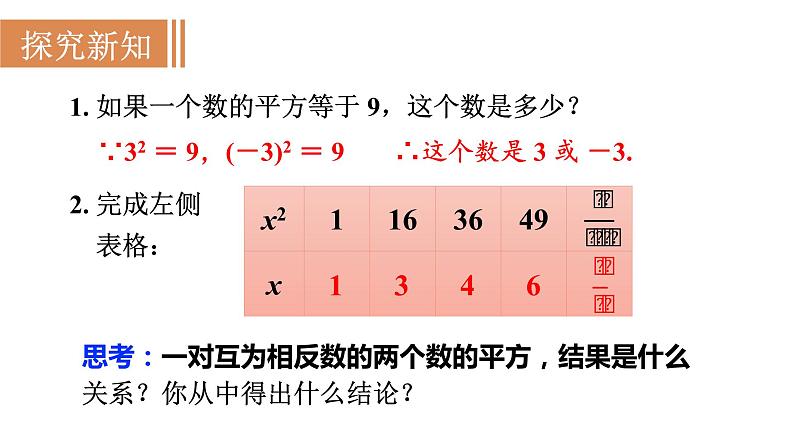 人教版七年级数学下册 6.1.3 平方根 课件第3页