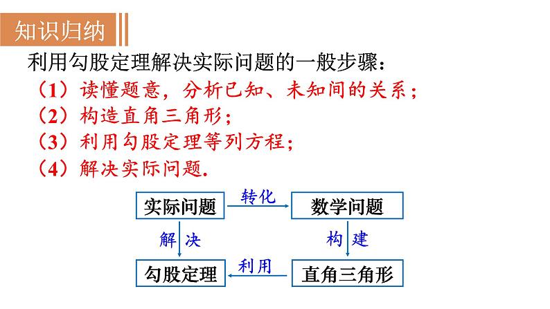 人教版八年级数学下册 17.1.2 勾股定理的应用 课件08