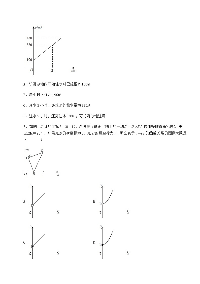 精品试题冀教版八年级数学下册第二十章函数同步练习试题（名师精选）第2页